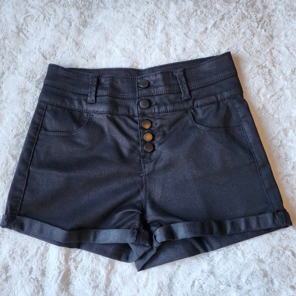 Tinseltown High waisted Shorts- Color Black - Size